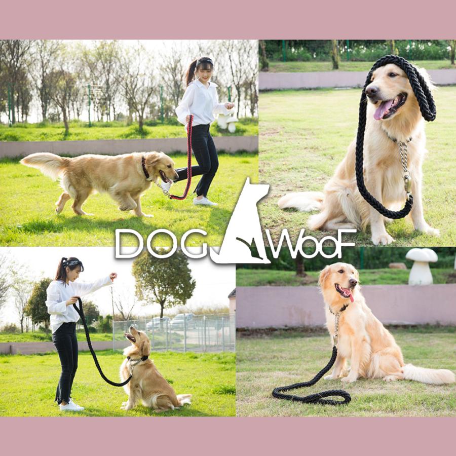 リード パラコード 犬 ハーフチョーク 首輪セット 長さ1.2m 太さ1.5cm