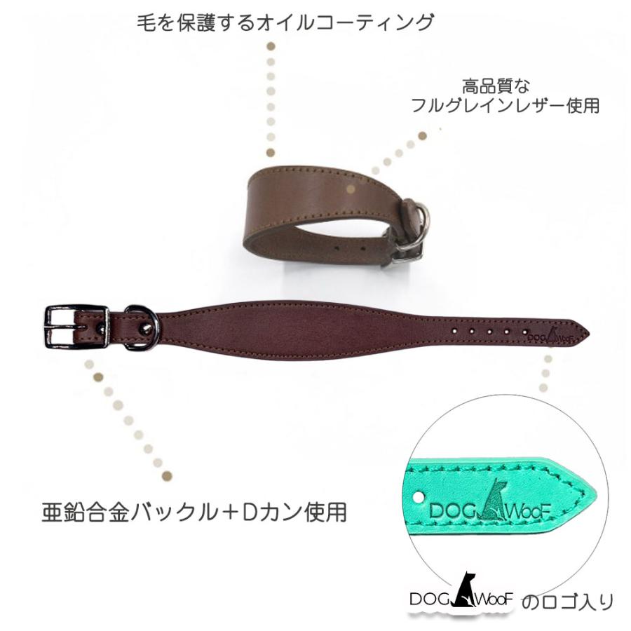 首輪 イタグレ ミニピン ウィペット サルーキ 専用首輪 長さ40cm 幅5cm