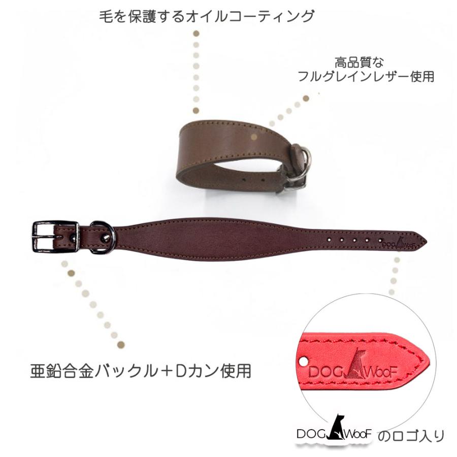 首輪 イタグレ ミニピン ウィペット サルーキ 専用首輪 長さ40cm 幅5cm