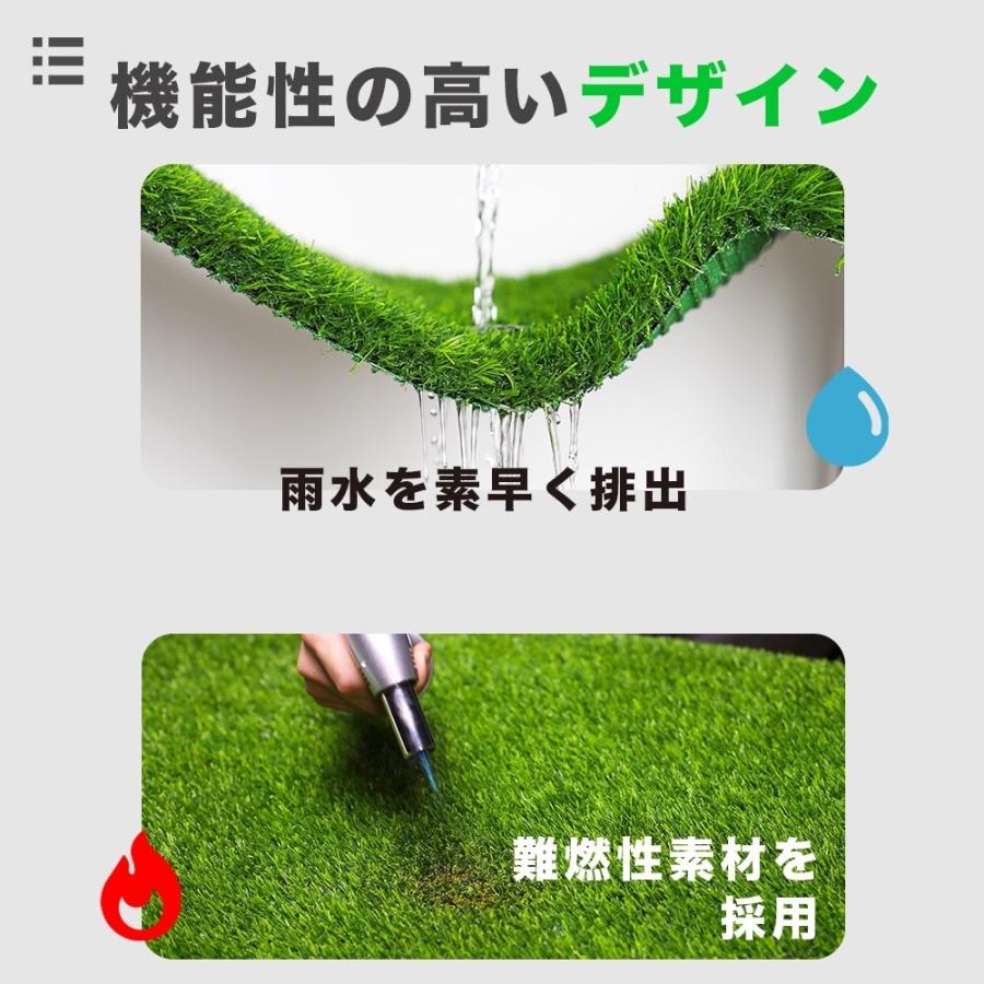人工芝 リアル 芝丈 ロール 幅1m 長さ10m 難燃加工 4層加工 高排水性 