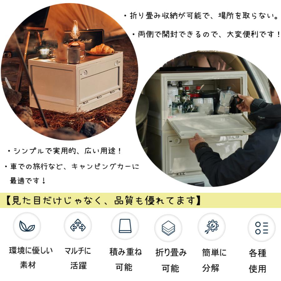 コンテナボックス テーブルになる 折り畳み 側面開閉可能 キャスター