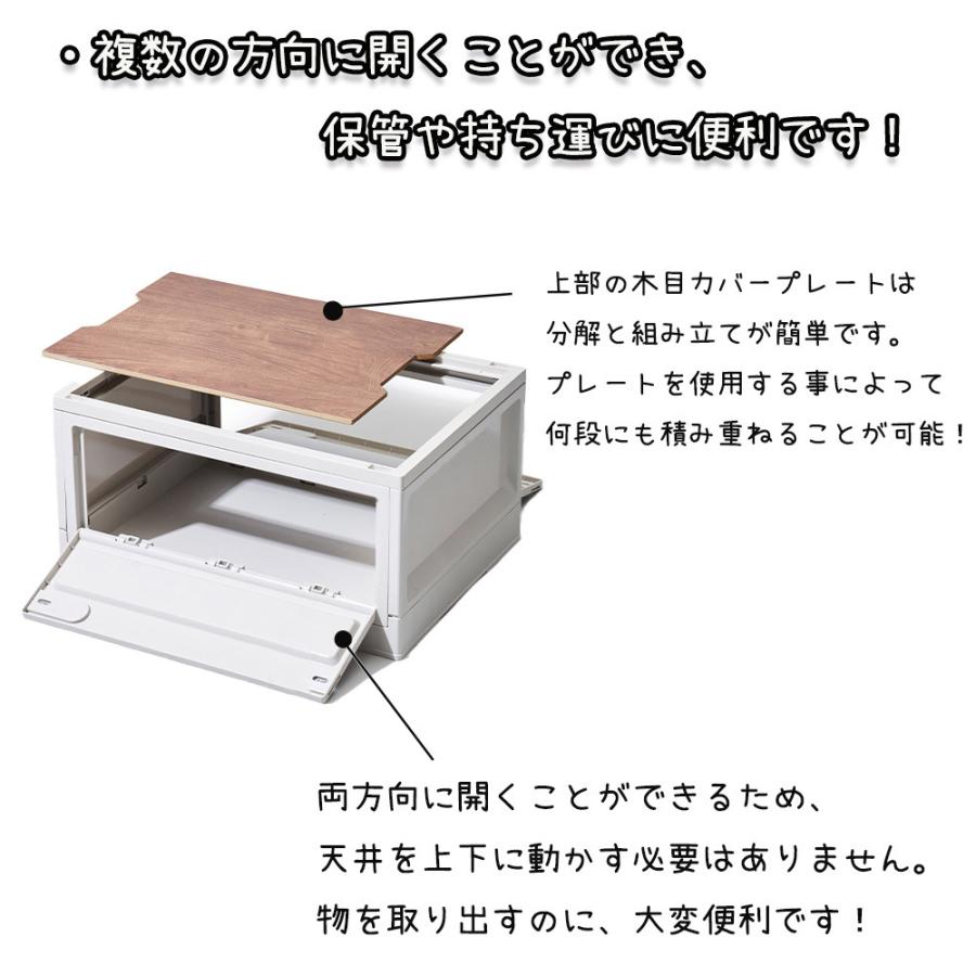 コンテナボックス テーブルになる 折り畳み 側面開閉可能 キャスター
