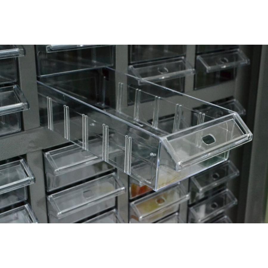 鍵扉付き スチール製 パーツキャビネット 部品 収納 パーツケース 5列