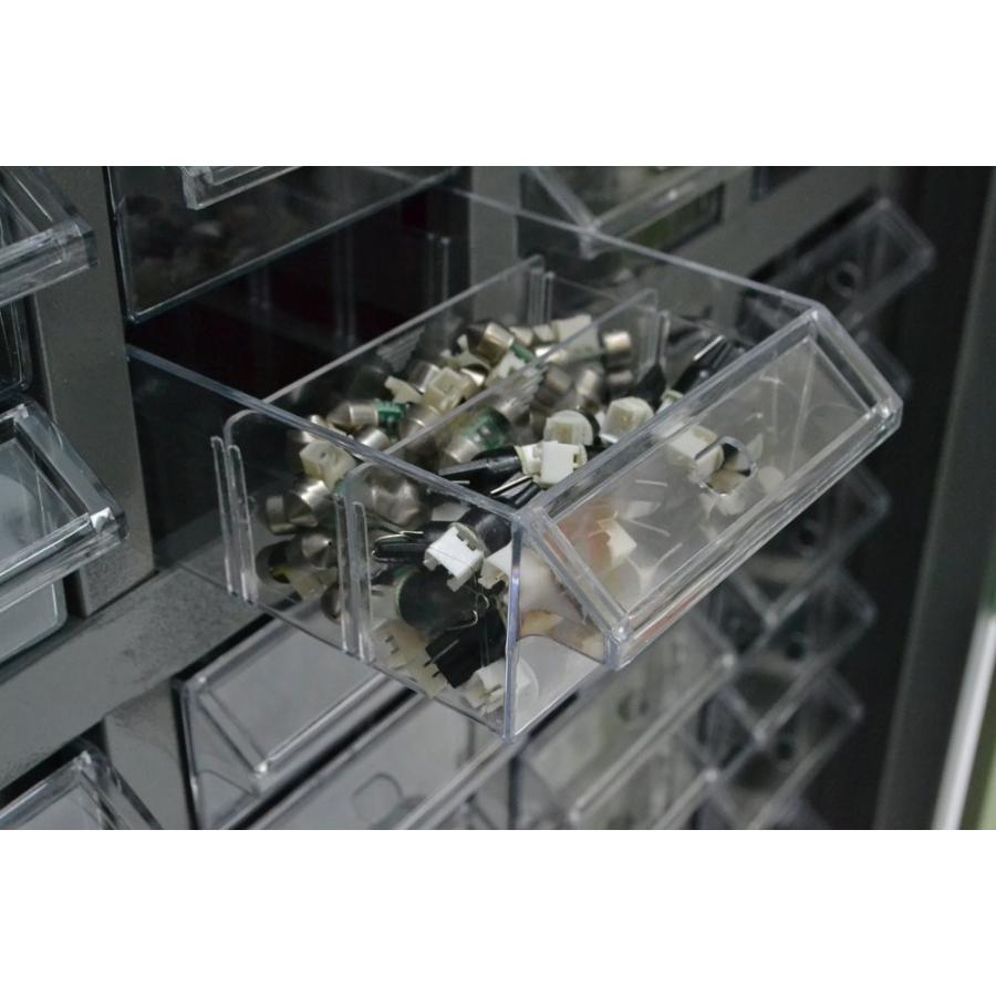 鍵扉付き スチール製 パーツキャビネット 部品 収納 パーツ