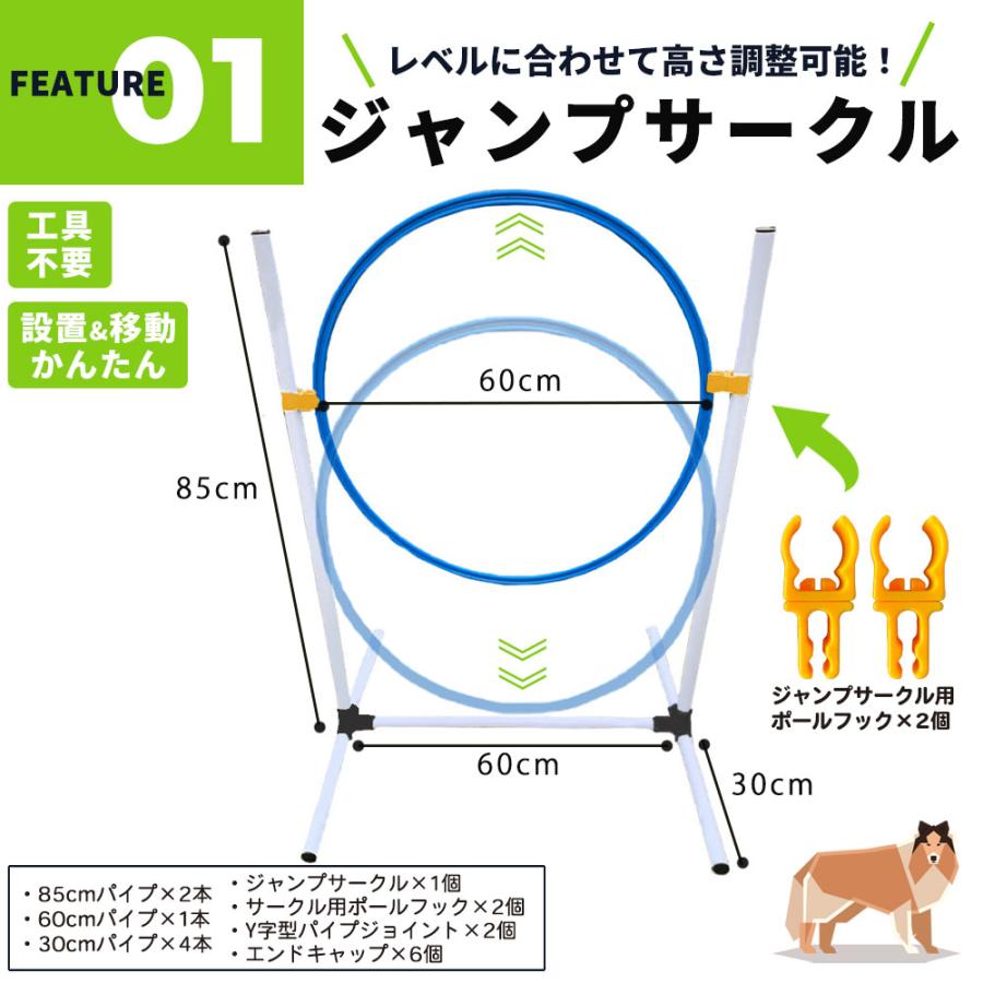 ドッグアジリティ トレーニング 5点セット 練習用 トンネル ジャンプ