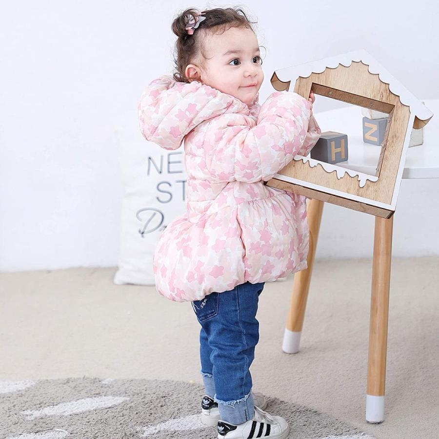 Cotton Fairy キッズ コート 冬アウター ファッション ダウンジャケット 幼児服 かわいい 星柄 おしゃれ 中綿ジャケット あた Supersport Tn