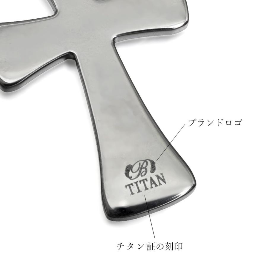 ハワイアンジュエリー ペアネックレス 金属アレルギー対応 純チタン 刻印無料 誕生石入れ可 クロス ペアペアネックレス　 | ハワイアンジュエリー | 08