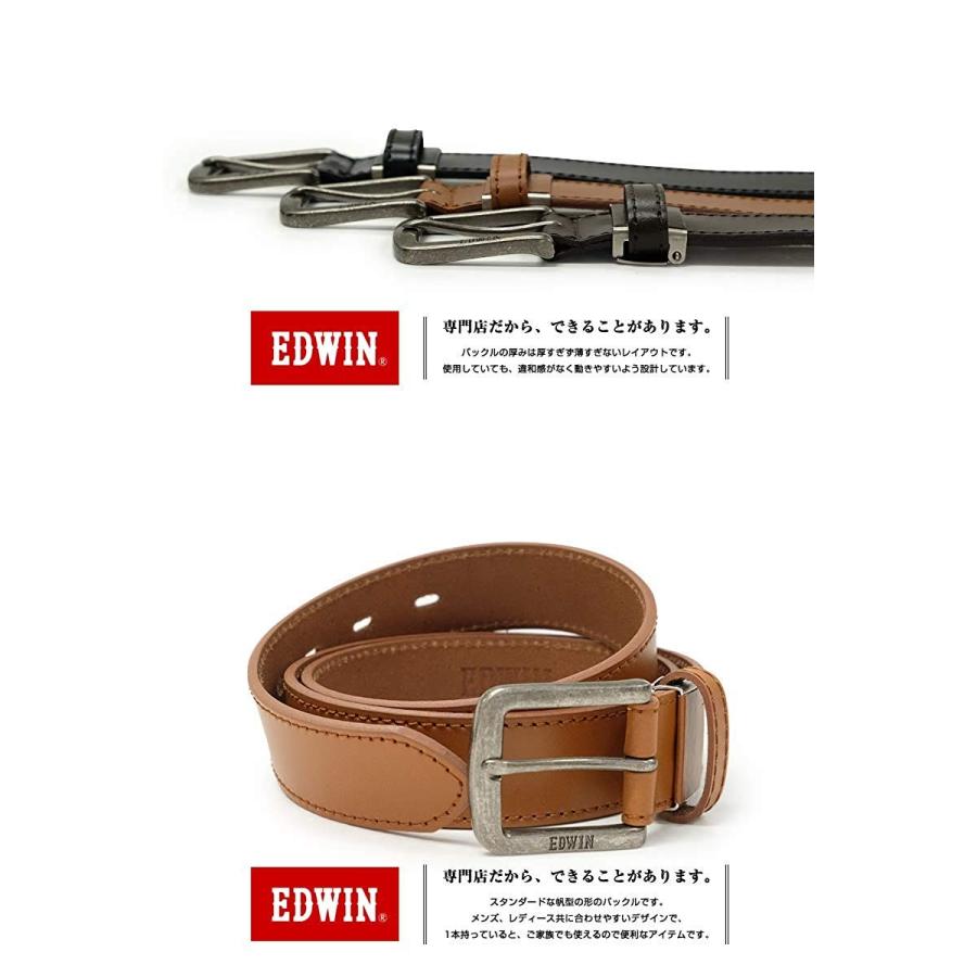 ベルト メンズ レディース ブランド 日本製 Edwin エドウィン カジュアル 40mm 帆型 真鍮 バックル 牛革 レザー 無地 シンプル プレゼント 正規店仕入れの