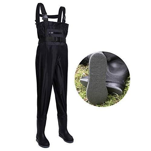 Smilefoot チェストハイ ウェーダー 釣り スーツ 防水透湿 胸ポケット フェルトソール 胴付長靴
