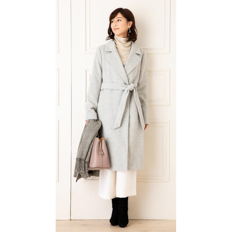 ウールコート レディース アウター 冬 用 膝丈 30代 40代 50代 ロングコート ウールビーバー 暖か ベルト 付 クラッシック 人気 シンプル おしゃれ エレガント Mct Milulu ミルル 通販 Yahoo ショッピング