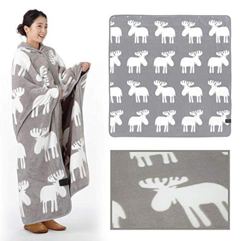 ランキング第1位 とろけるフランネル 着る電気毛布 レギュラーサイズ 140 140cm グレー クルン 冷暖房器具 空調家電