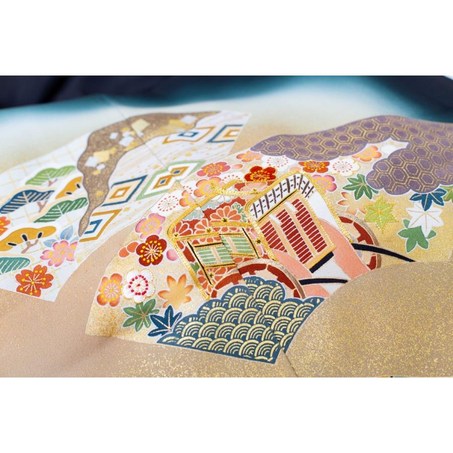 SALE／58%OFF】【SALE／58%OFF】正絹黒留袖 未仕立て 仮絵羽 清々作扇