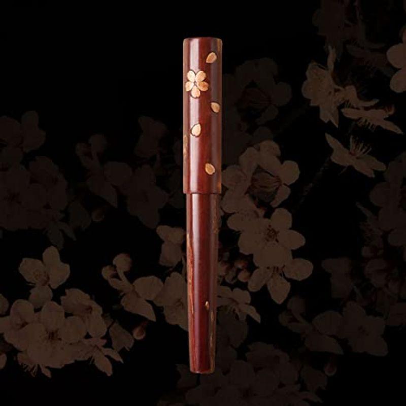 WANCHER 万年筆 世界樺細工 山桜 桜雨 天然木 日本の伝統工芸 世界万年筆 樺細工 ワンチャー万年筆 (F 細字(金メッキ)) 万年筆 世界樺細工 山桜 桜雨 天然木 日本の伝統工芸 世界万年筆 樺細工 ワンチャー万年筆 細字 金メッキ