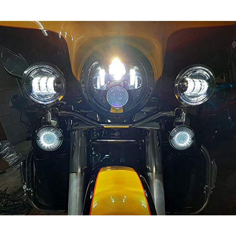 オートバイ 60W 7インチLEDヘッドライト、30W 4.5インチフォグ