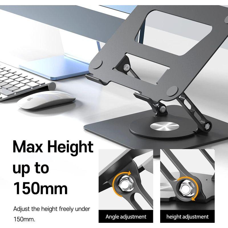 araree Note PC/tablet PC 対応 スタンド 360° 回転 高さ 角度 調整 折りたたみ 式 ノートパソコンスタンド｜mimi03｜05