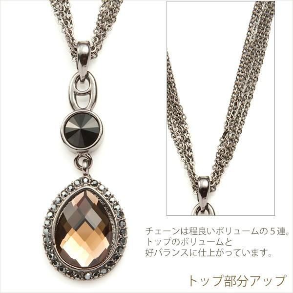アウトレット対象商品 スワロフスキー セピアブラウン ティアドロップネックレス Lf09ss 春ワンピース Ac Ac Mimigrant 通販 Yahoo ショッピング