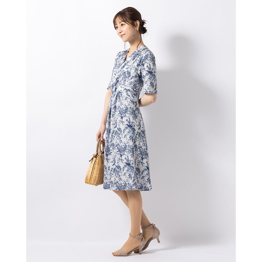 レディース mimigrant EMILY 花柄 半袖 ワンピース 伸縮性 M 現行品 春夏