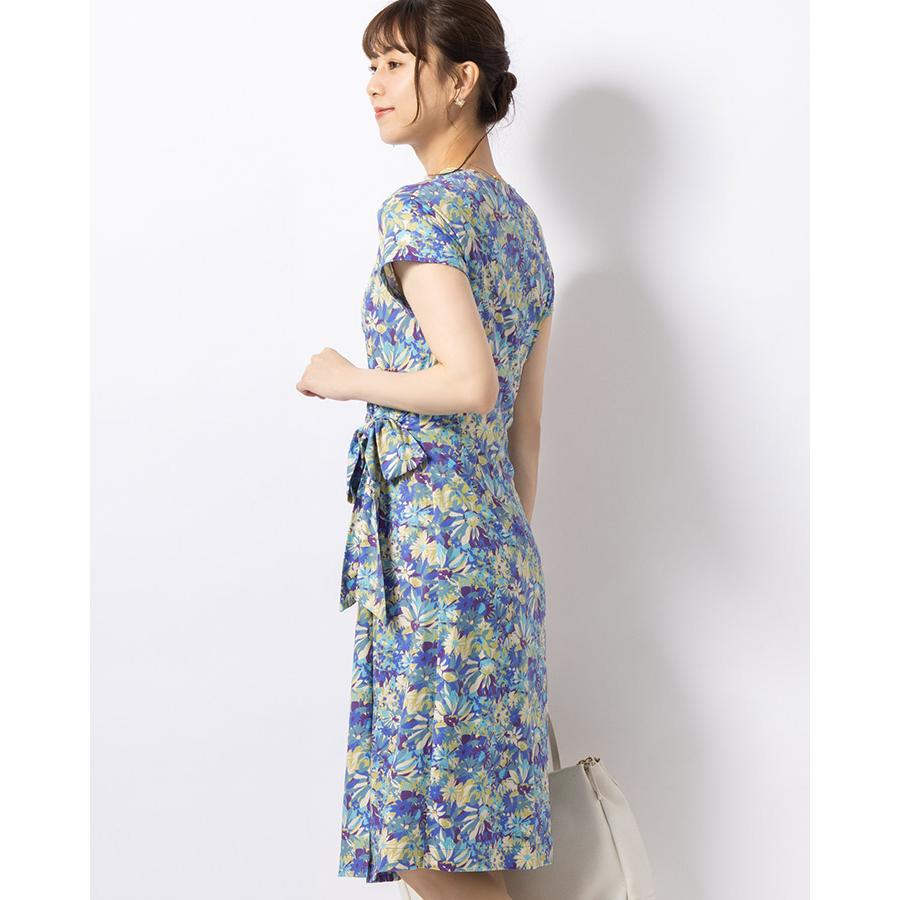 ワンピース ソフィア セミラップ ブルームシンフォニー opc3a-070002 きれいめ 30代 40代 50代 着やせ 上品 大きいサイズ トールサイズあり 膝丈 半袖  春夏秋の画像