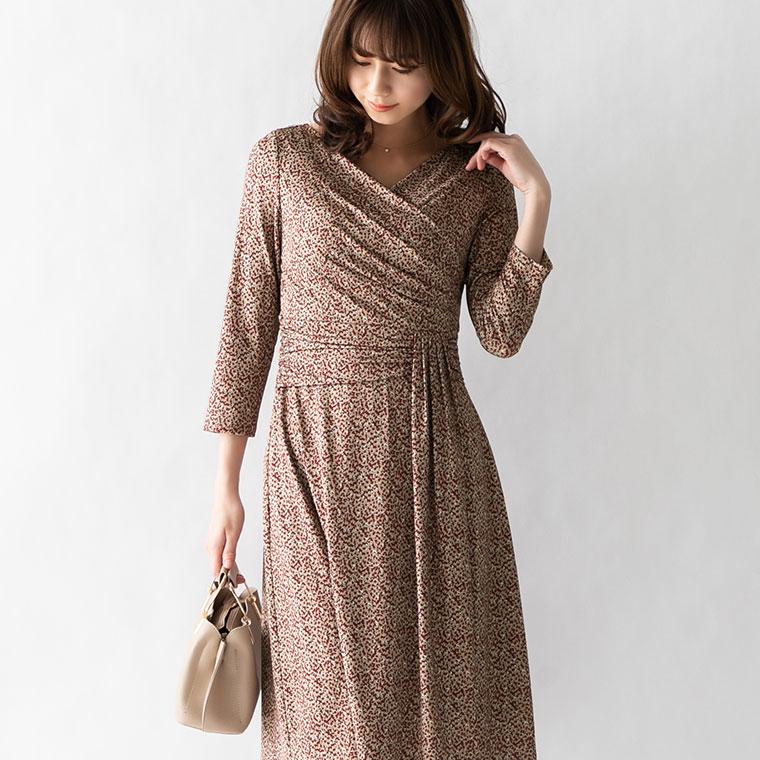 純正超高品質 ワンピース プリンセスカシュクール フラグメント きれいめ 30代 40代 50代 着やせ 上品 大きいサイズ トールサイズあり Opl1 膝丈 七分袖 春夏秋冬 販売セール Www Superavila Com