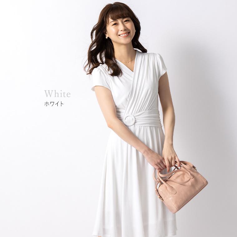 【細見え＆肌色キレイ】ミミグラント マリリンワンピース 半袖 膝が隠れる丈 細見え＆肌色キレイ】ミミグラント マリリンワンピース 半袖 膝