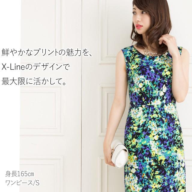 本店は ワンピース レディース ケリーワンピ X Line コーラルリーフ 30代 40代 大人 上品 エレガント 着やせ タイト 膝丈 春 夏 花柄 超特価激安 Easterncaisson Com