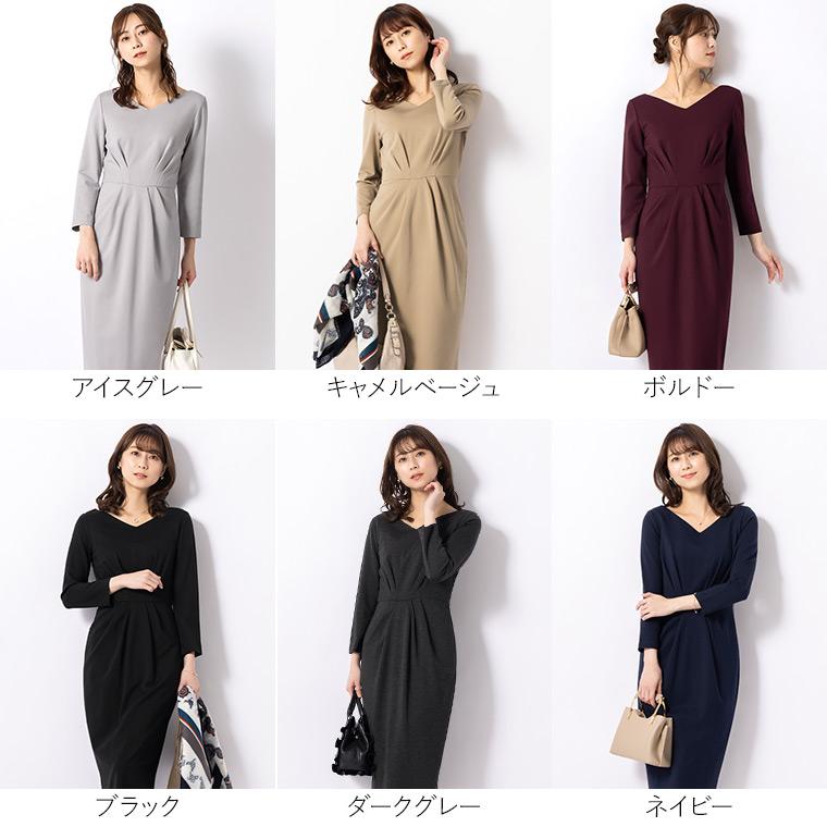 mimigrant ワンピース レディース ケリー Xライン 無地 ミモレ丈