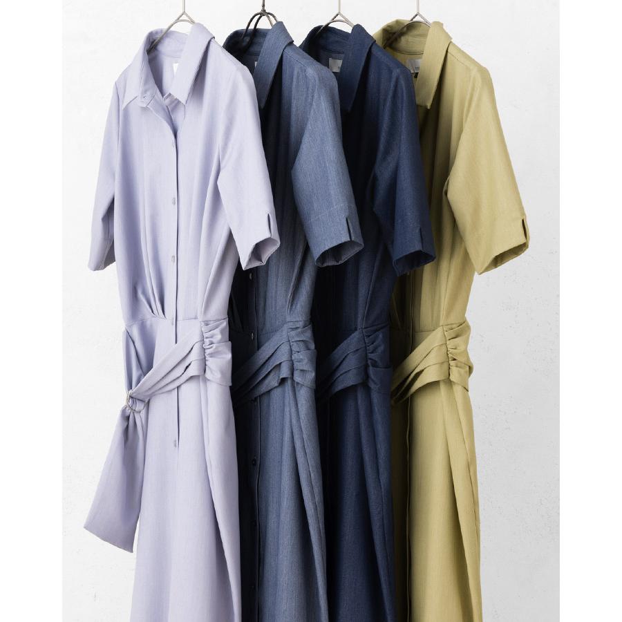 極美品✨ミミグラント ケイト シャツワンピース 長袖 入手困難 L ネイビー 楽天市場】ワンピース ：ケイト ロング丈シャツワンピース 無地