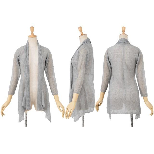 【5/25再入荷】シアーカーディガン 夏 サマー フレア 無地 out010013 きれいめ きれいめ 30代 40代 50代 着やせ 大人 上品 エレガント 大きいサイズありの画像