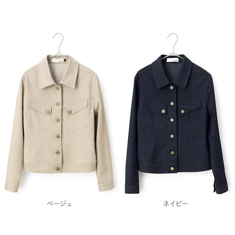 ジャケット デニムジャケット out010047 きれいめ 30代 40代 50代 着やせ 上品 大きいサイズ トールサイズあり長袖 春夏秋の画像