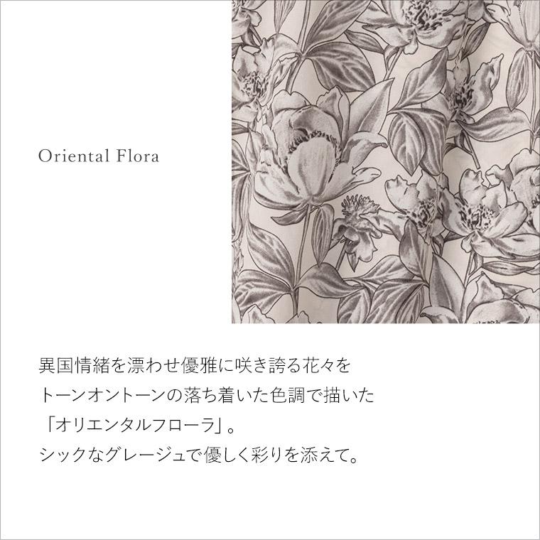 mimigrant ブラウス シャツカラー＆リボン オリエンタルフローラ sh