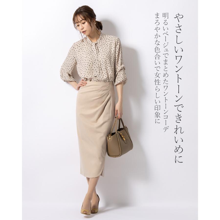 mimigrant ブラウス シフォンブラウス パフスリーブ クラシカルドット