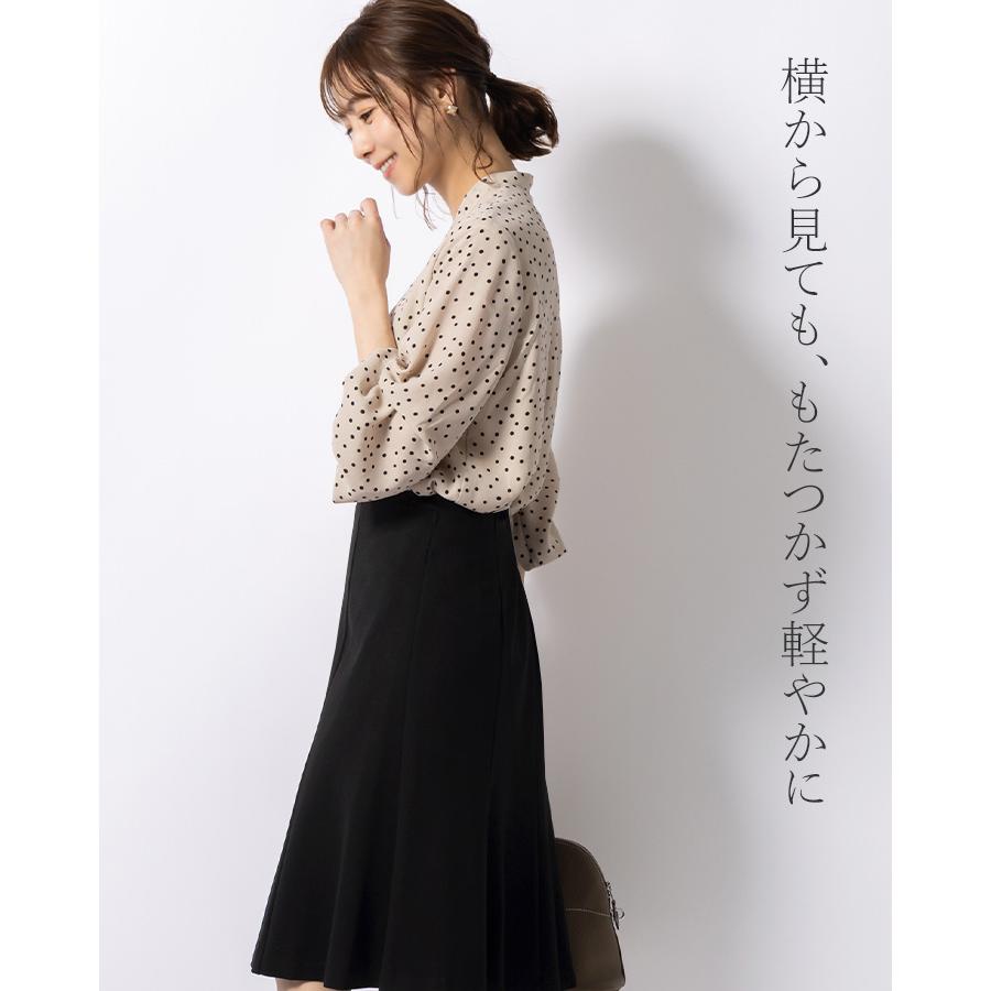 mimigrant ブラウス シフォンブラウス パフスリーブ クラシカルドット
