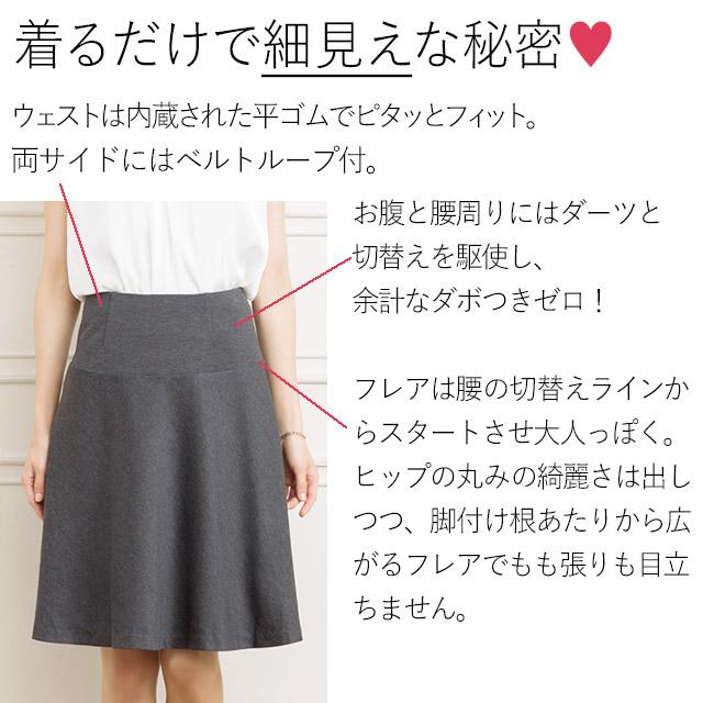 mimigrant アウトレット☆返品交換不可 膝丈フレアスカート ひざ