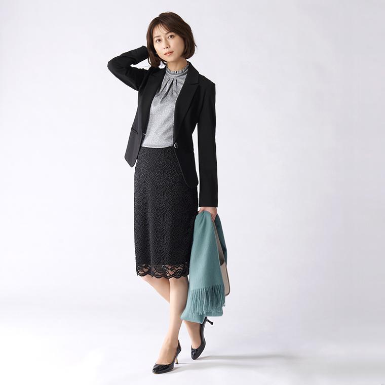 【優美なライン】◆CHANEL◆ひざ丈タイトスカート mimigrant ひざ丈タイトスカート 膝丈 ストレッチレース sk010