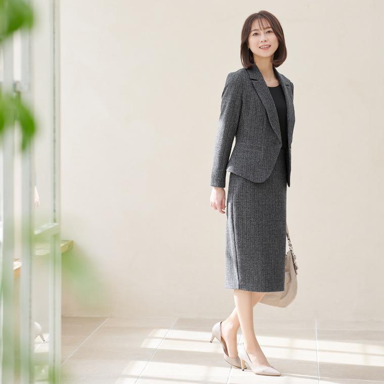 Yangany ヘリンボーン柄 タイトスカート