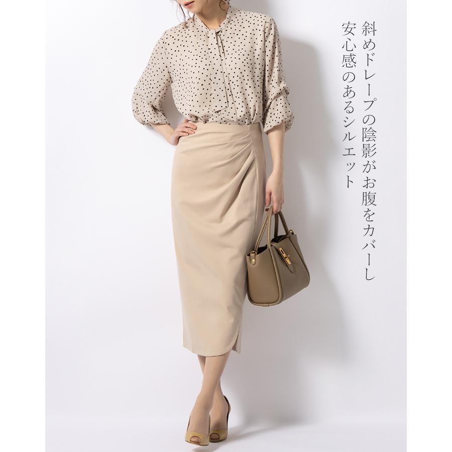 スカート ロング丈タイトスカート 無地 コンフォート sk037-01 きれいめ 30代 40代 50代 着やせ 上品 大きいサイズ トールサイズありミモレ丈 ロング丈 春秋冬の画像