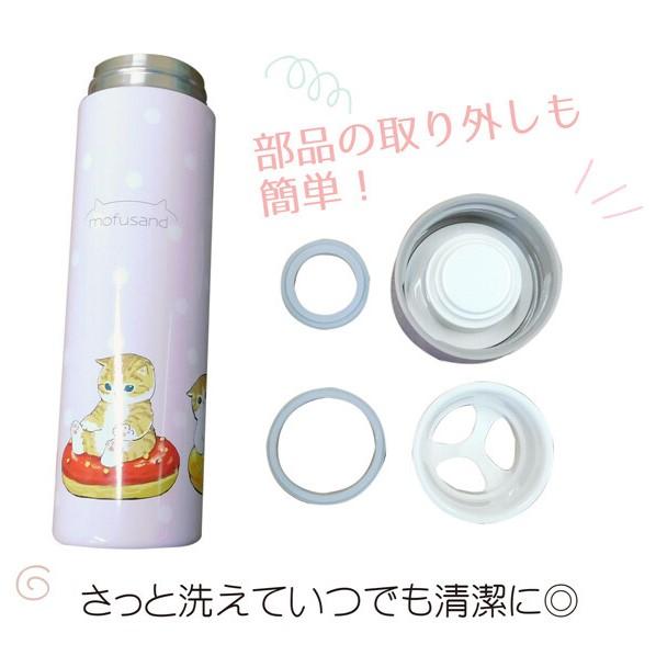 東亜金属 猫のステンレスボトル400ml もふさんど サメにゃん行列 : 猫