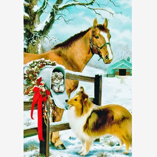 （お得な特別割引価格） 猫と動物たちのクリスマスカード ハワード 人気デザイナー ロビンソン コンパニオン ウインター