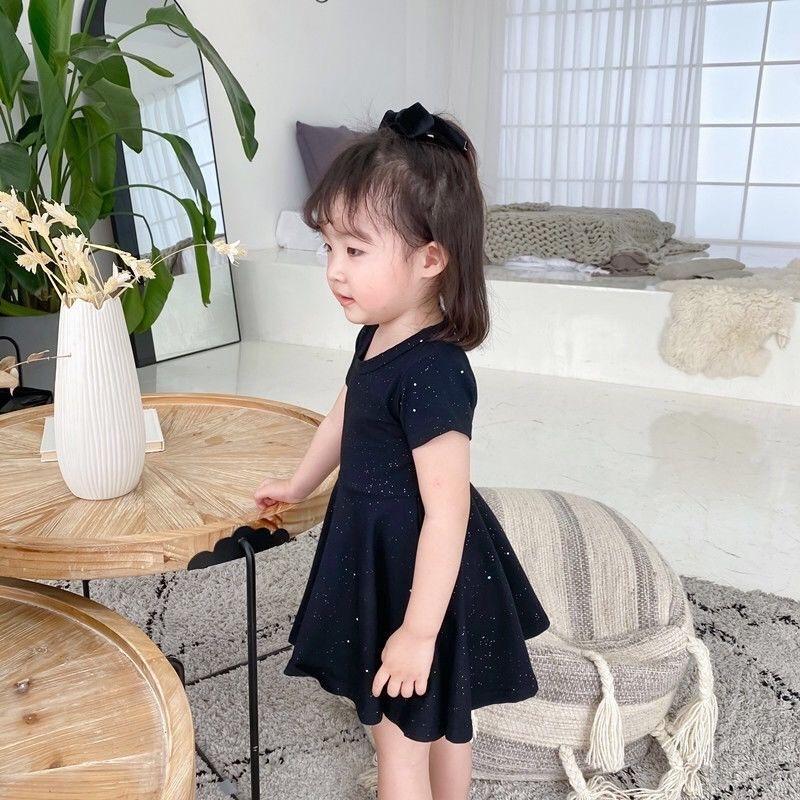 子供 ワンピース 半袖 女の子 無地 キッズ 夏 子供服 夏服 Aライン ピアノ 発表会 カジュアル フォーマル 膝丈黒|mimiplus1|03