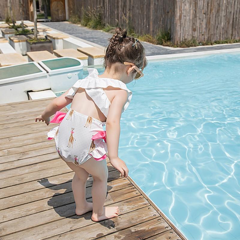 水着 子供 女 ワンピース 可愛い プール 水遊び 海 女の子 可愛い レジャー 水着 幼児 小学生 キリン柄 帽子付き 1 35swimg Mimi Rapin 通販 Yahoo ショッピング