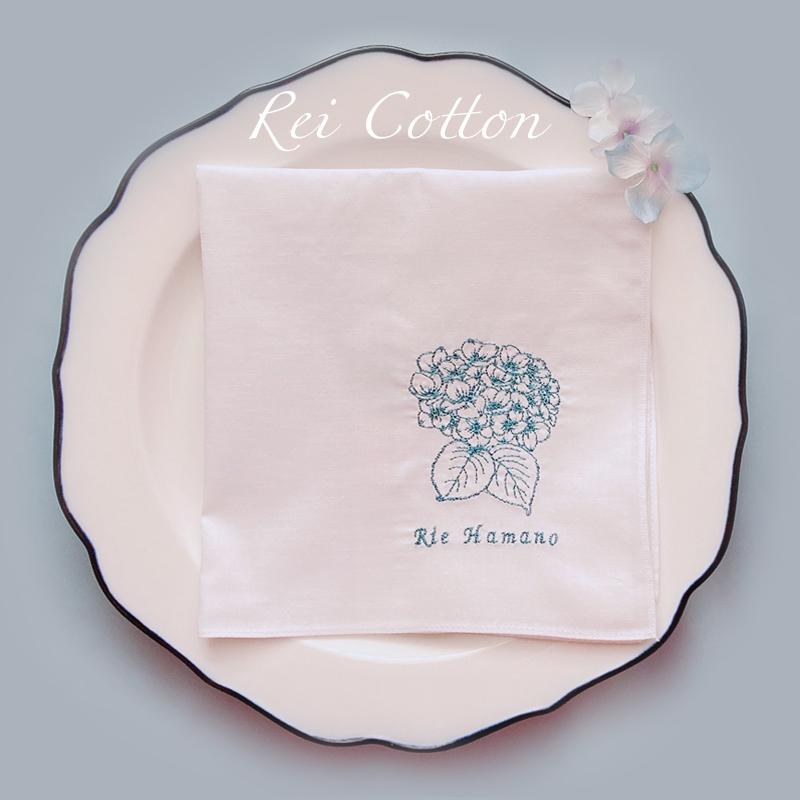 刺繍入りハンカチ オーダー プチギフト 席札ハンカチ ジューンブライド 紫陽花 名入り 誕生花 母の日 敬老の日 プレゼント 誕生日 夏婚 Hd Ajisai Mimi Rapin 通販 Yahoo ショッピング