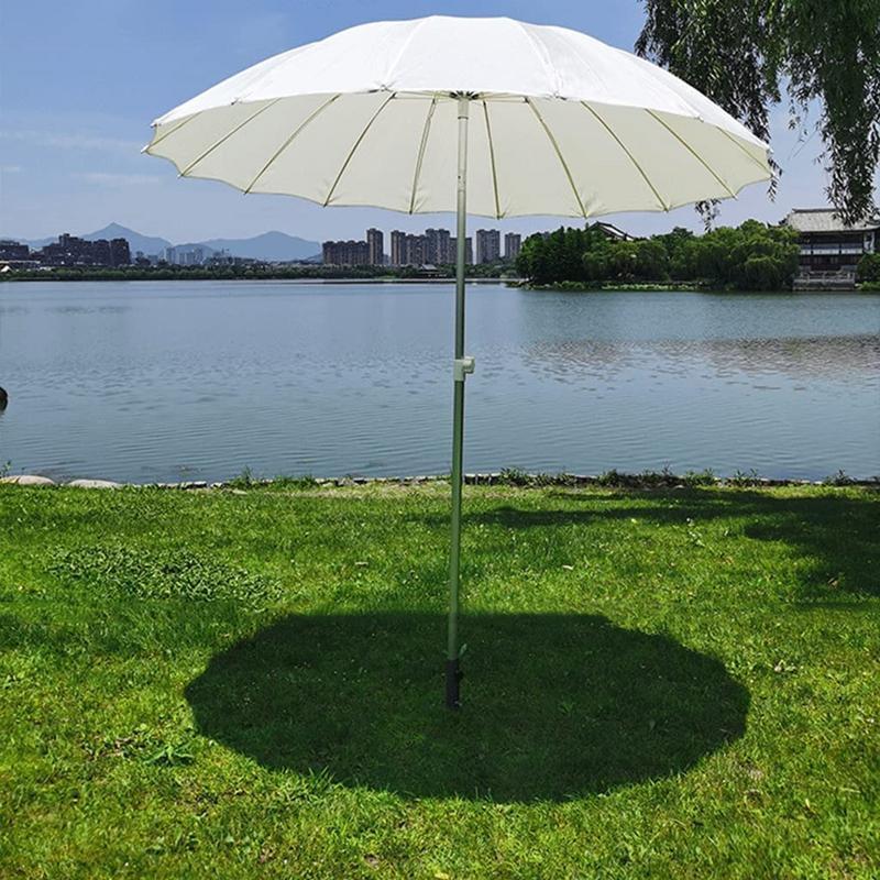 ガーデンパラソル傘2m パティオテーブル傘ビーチパラソル 18本の丈夫なリブ付き傾斜日よけ防水 デッキ裏庭プール用傾斜傘