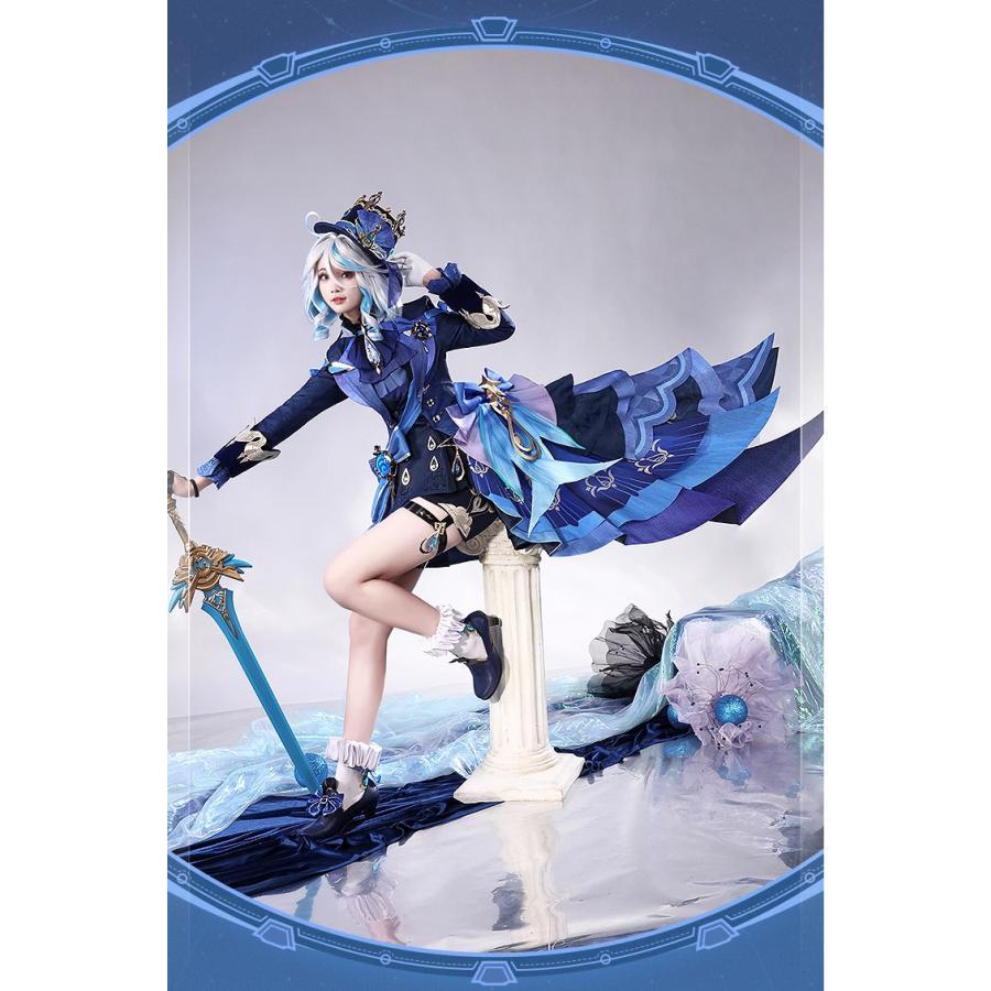 原神 Genshin 黒Ver フリーナ/Furina フォカロルス/Focalors コスプレ衣装/ウィッグ/靴 コスチューム