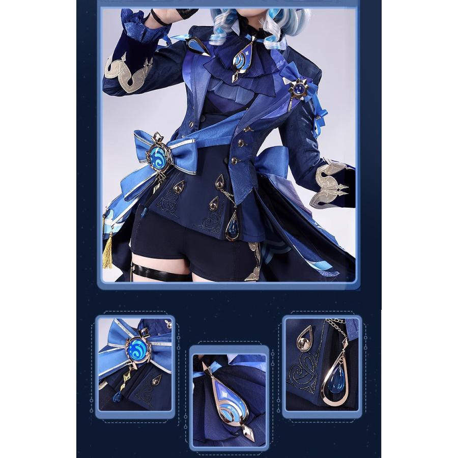 原神 Genshin 黒Ver フリーナ/Furina フォカロルス/Focalors コスプレ衣装/ウィッグ/靴 コスチューム