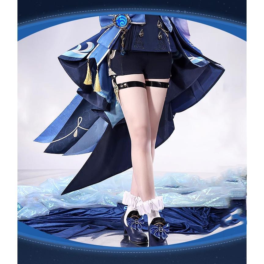 原神 Genshin 黒Ver フリーナ/Furina フォカロルス/Focalors コスプレ衣装/ウィッグ/靴 コスチューム