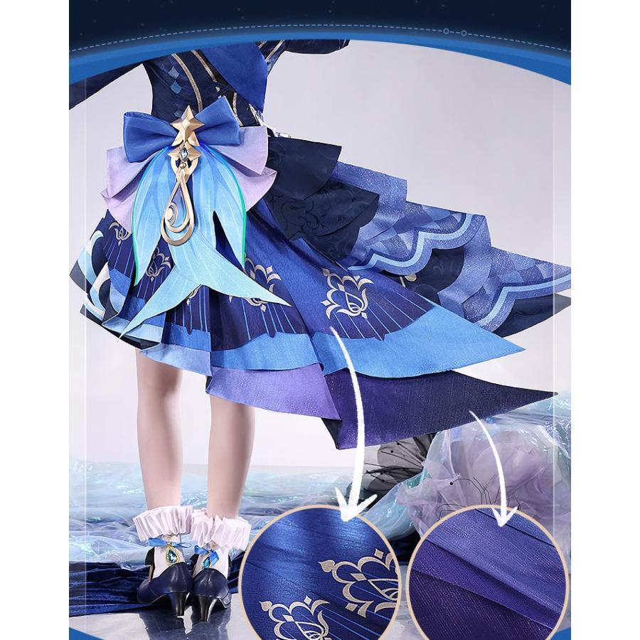 原神 Genshin 黒Ver フリーナ/Furina フォカロルス/Focalors コスプレ衣装/ウィッグ/靴 コスチューム