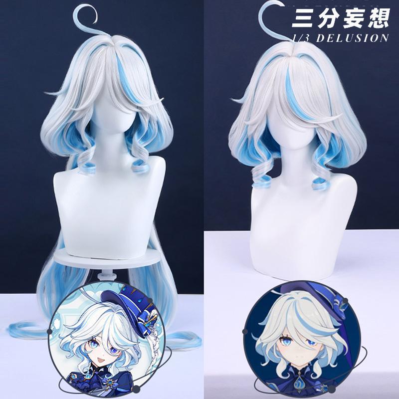 原神 Genshin 黒Ver フリーナ/Furina フォカロルス/Focalors コスプレ衣装/ウィッグ/靴 コスチューム