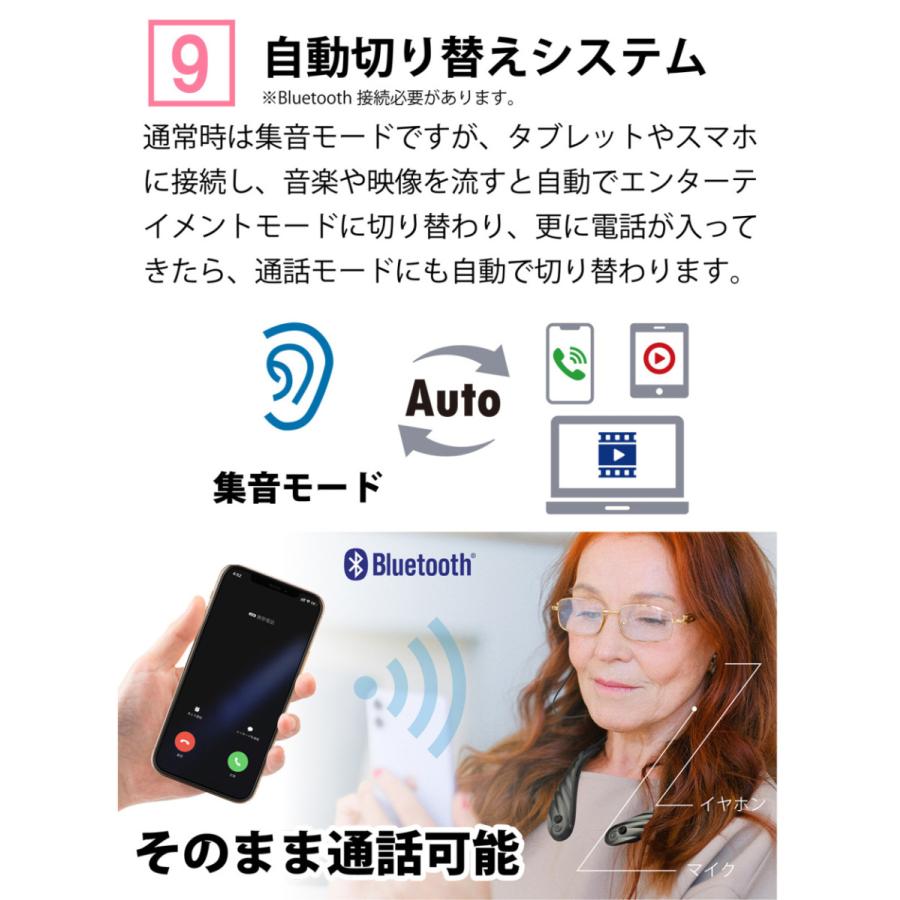一年保証】ミミタカラ 首かけ型 充電式 デジタル 集音器 両耳 高齢者
