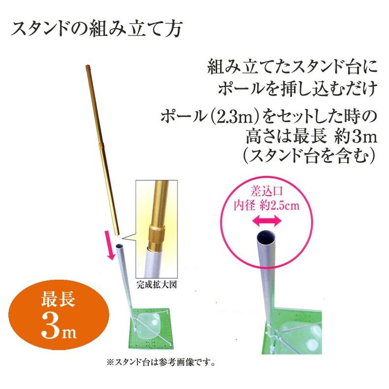 こいのぼり 鯉のぼり 五色吹流し 瑞宝 金入鯉 1.5ｍ 小型スタンド付