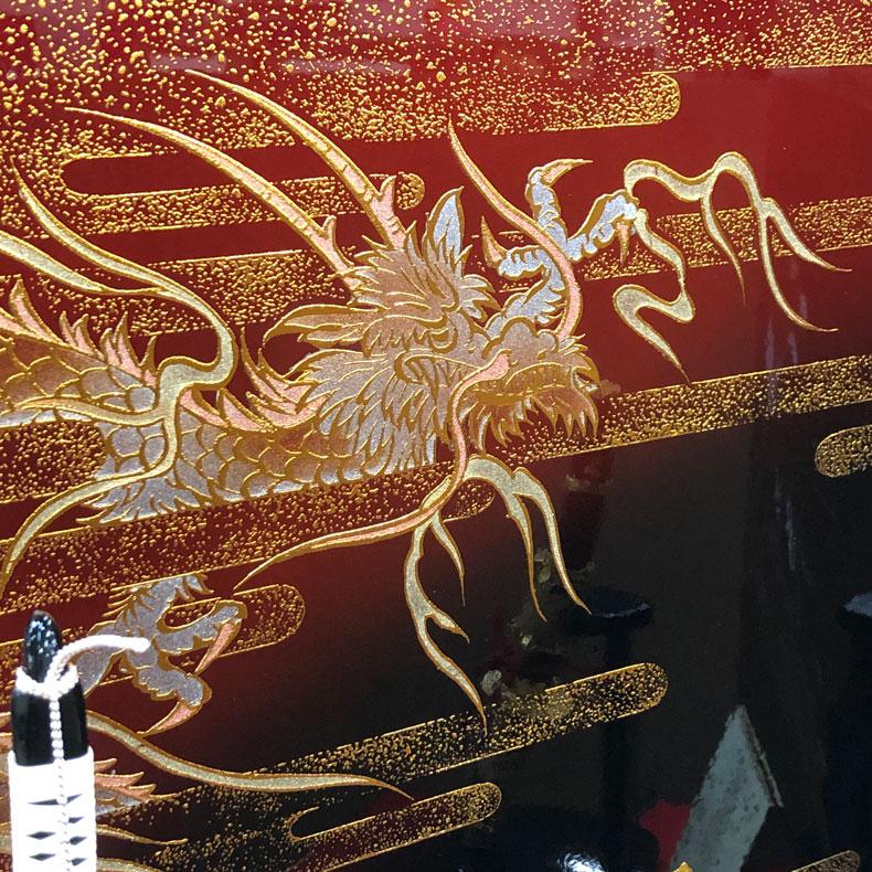 よ*ン様 極美品　兜　極上品　寿慶作　ゴールド着用兜 王朝塗り彫金竜　着用兜飾り 甲冑師 豊久作 会津塗収納式 着用兜飾り 賢王 五月節句 五月人形